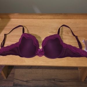 Savage X Fenty Mesh Demi Cup Bra 32DD Dark Purple